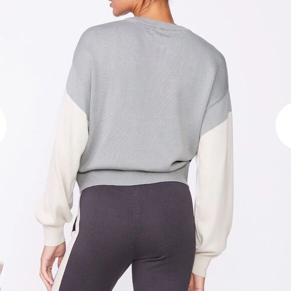 NWT Monrow Color Block Relaxed Sweater, XS - Picture 2 of 8